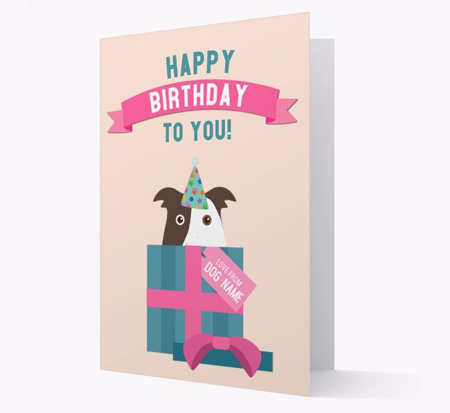 Personalized 'Happy Birthday to you! Love {dogsName}' Card